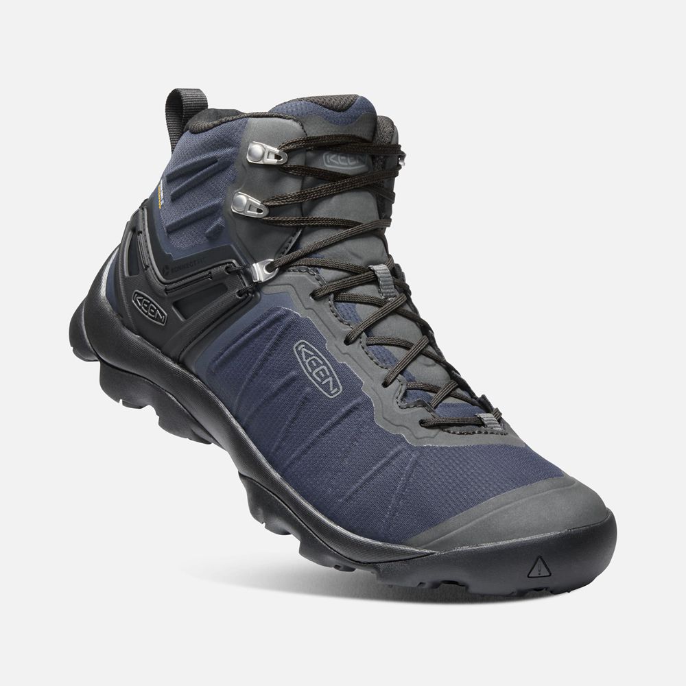 Keen Outdoor Bot Erkek Mavi/Gri - Venture Mid Waterproof - Türkiye EMGU60834